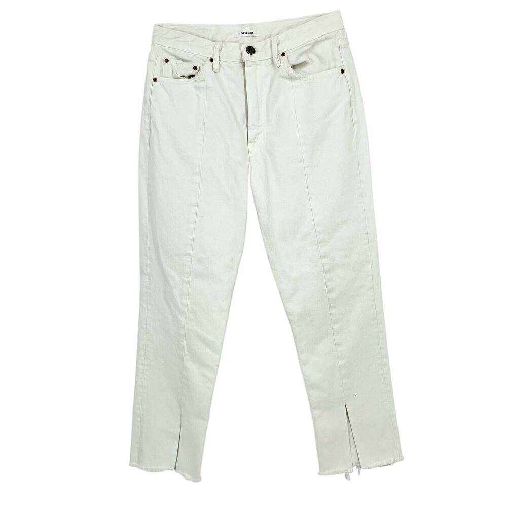 GRLFRND Jeans Women Size 28 Cheryl Ankle Skinny High Rise White Cotton‎ 5 Pocket